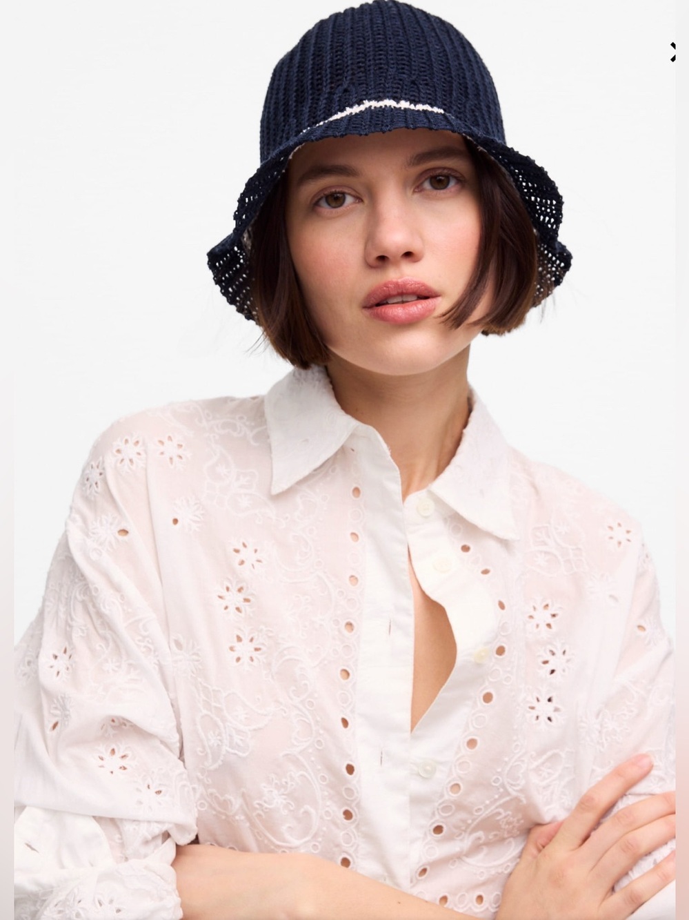 NWT MADEWELL Crochet Bucket Hat